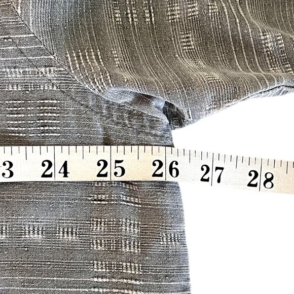 Island Republic Mens Shirt Sz XXL Short Sleeve Button Up Gray Stripes 100% Silk - Picture 8 of 12